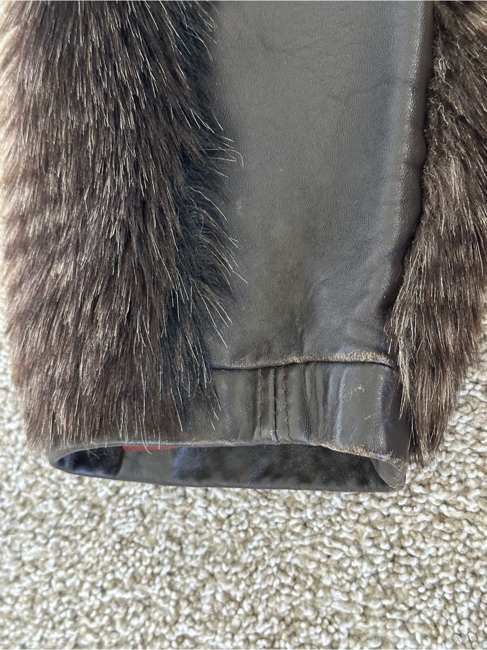 Vintage Lilli Ann 1960s Faux Fur Chevron Herringbone Statement Coat - Picture 12 of 13